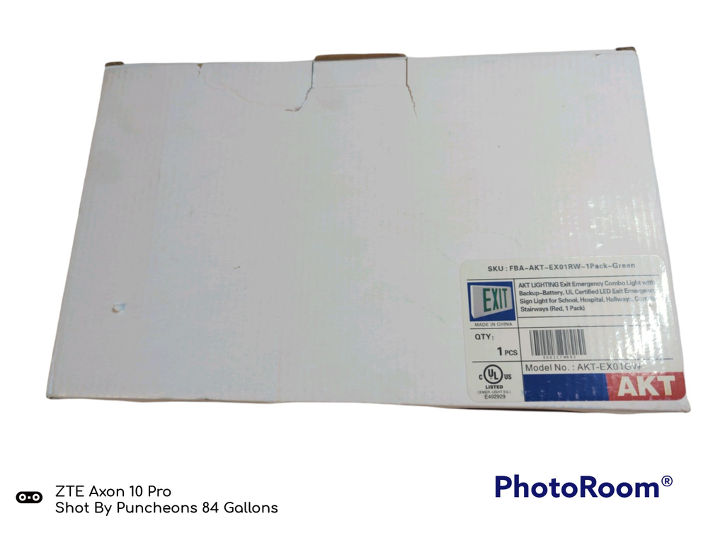 AKT LIGHTING Doubled Sided Emergency Exit Sign (1-Pack Green)