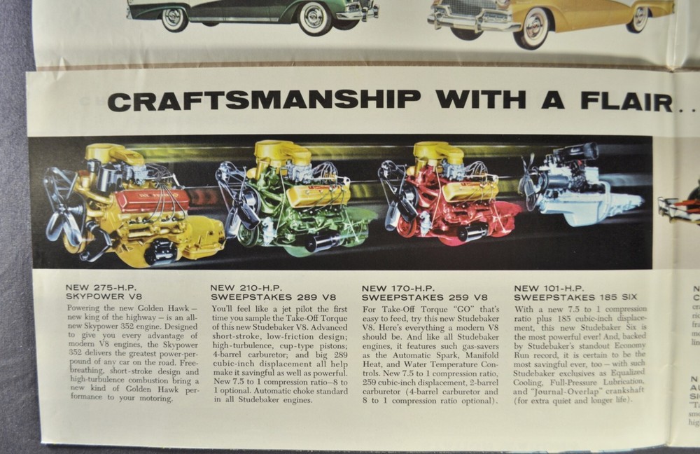 1956 Studebaker Brochure Hawk President Commander Champion Excellent Original 56