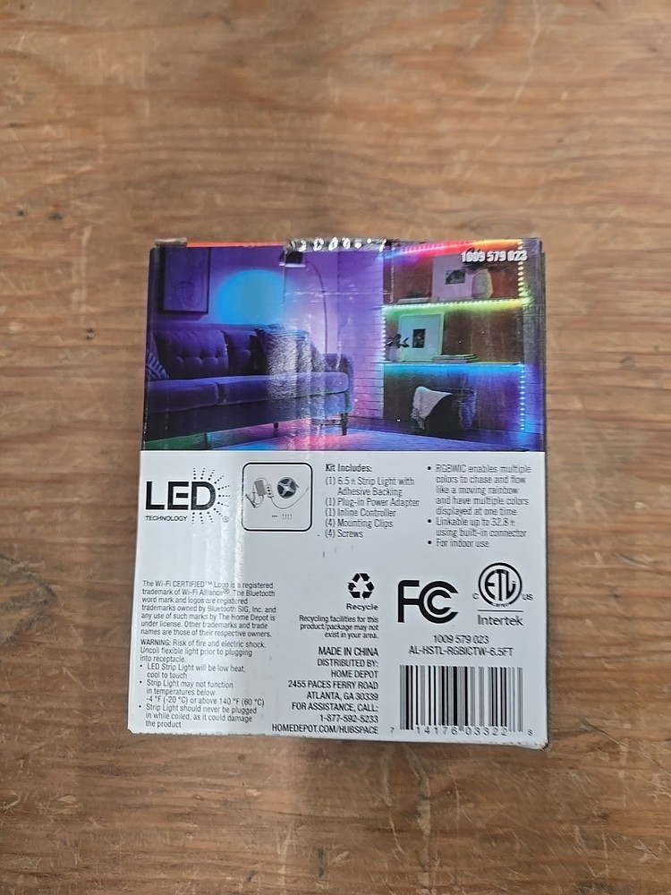 Ecosmart 6.5 ft. Smart Dynamic Color Changing Dimmable Plug-In LED Strip Light
