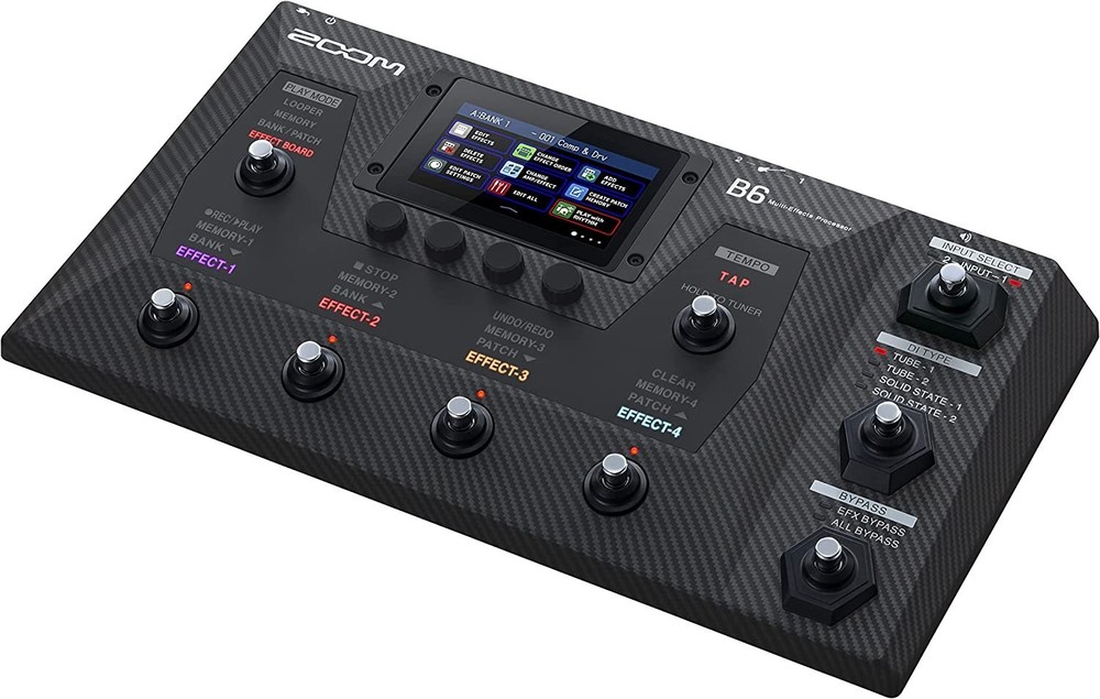 Zoom B6 Bass Multi-Effects Processor with 4 DI Boxes, A/B Switcher,...