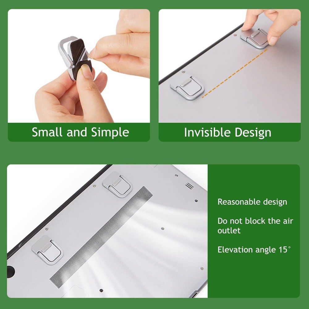 Notebook Invisible Stand, Computer Keyboard Stand for Desk , Bracket Silver