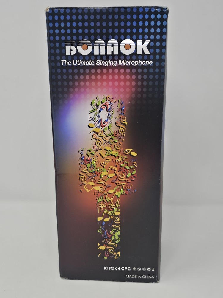 Bonaok Wireless Bluetooth Karaoke Microphone Portable Speaker USB