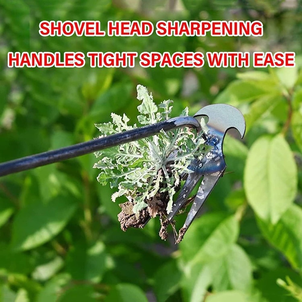 New Durable Garden Weed Pulling Tool, Portable for Gardening (Black Handle)