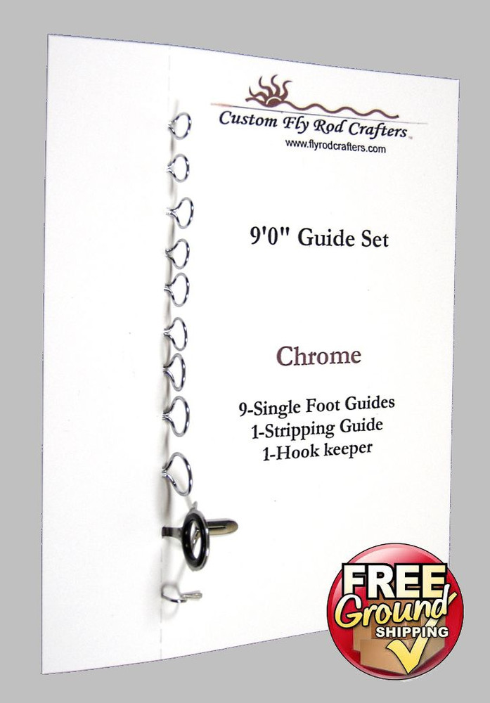 Chrome Single Foot Guide Set for Fly Rods