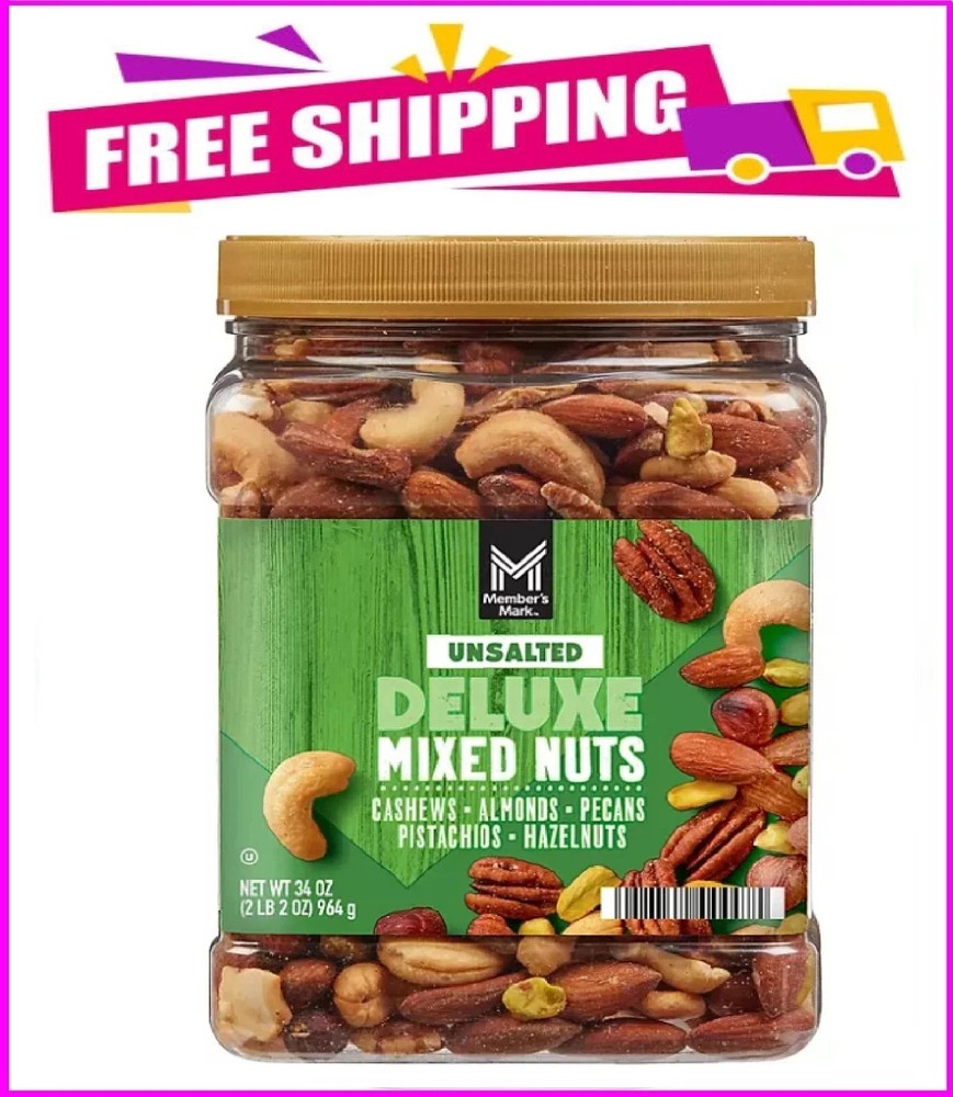 Member's Mark Unsalted Deluxe Mixed Nuts (34 oz.)