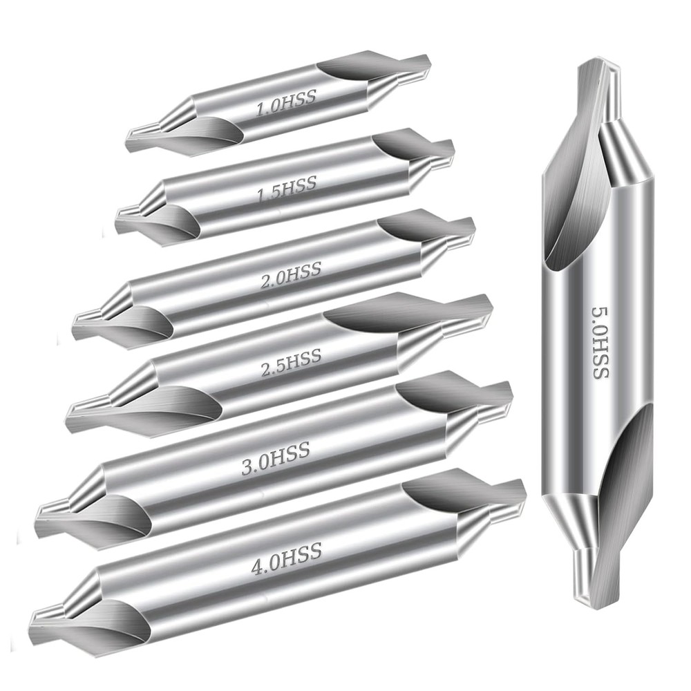 Aleric Center Drill Bits Set - High Speed Steel Kit...
