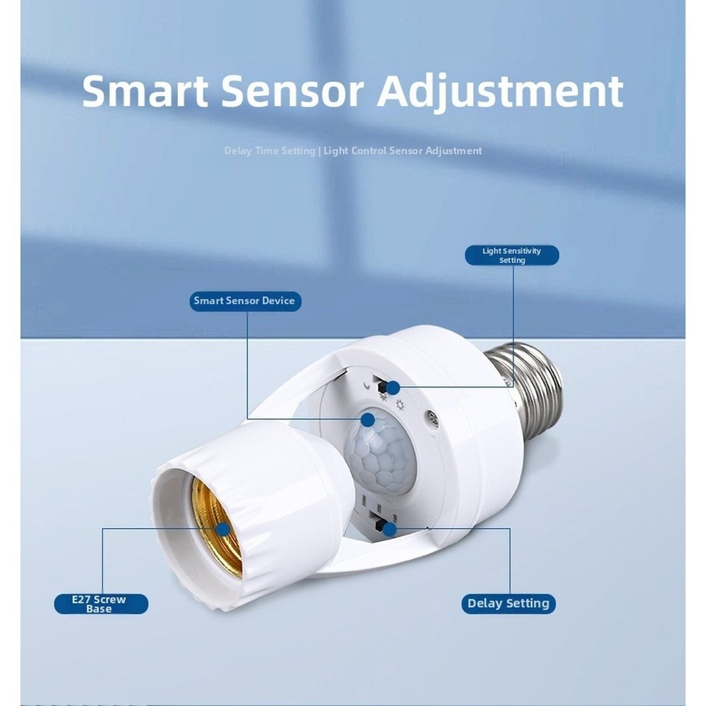 E27 Infrared Sensor Light Bulb Holder with Automatic Smart Switch for LEDs