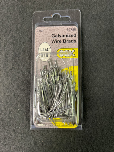 1-1-4" #18 Galvanized Wire Brads 2-oz package
