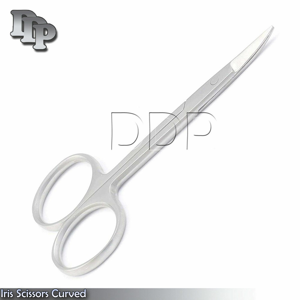 HIGH QUALITY STAINLESS STEEL IRIS MICRO SCISSORS CURVED TIP 3.5"
