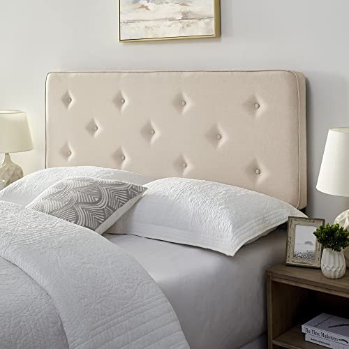 Maxwell Tufted Upholstered Headboard Queen Beige