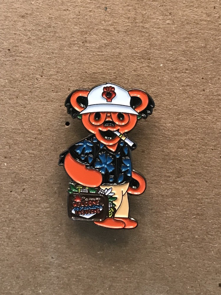 Grateful Dead Bear Hunter S. Thompson Lapel Pins. Both Colors. High Quality!