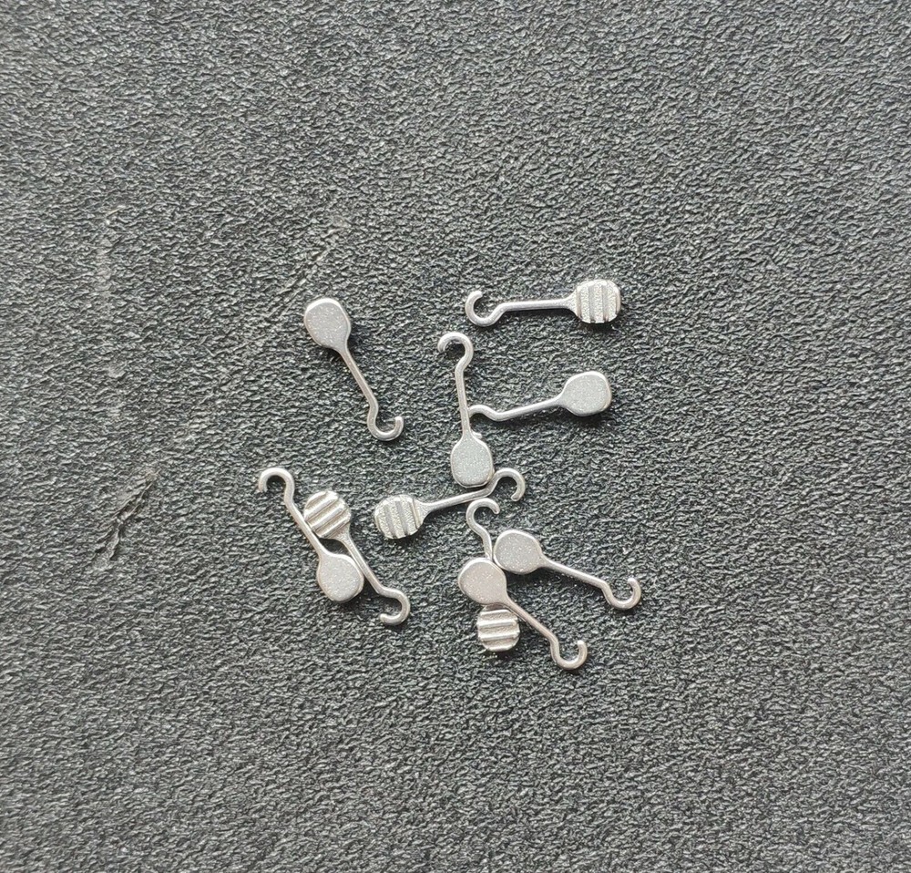 Dental Adhesive Crimpable Hook Orthodontic Bonding Sliding Button Left/Right