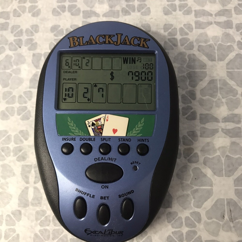 Excalibur Electronics Electronic Black Jack Handheld Game Tested Working 473