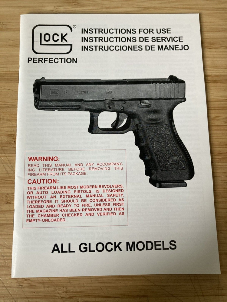 Original Glock Pistols Owners Manual Packet