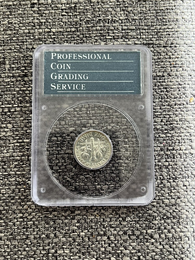 PCGS RATTLER SAMPLE HOLDER 1963 10¢ MS64