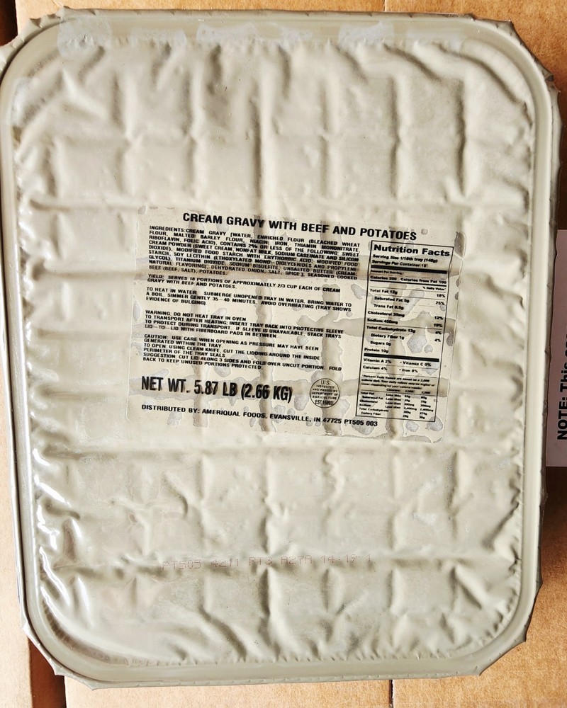 Military MRE 18 MEAL KIT, Unitized Group Ration (UGR-E) Breakfast/Dinner Menus