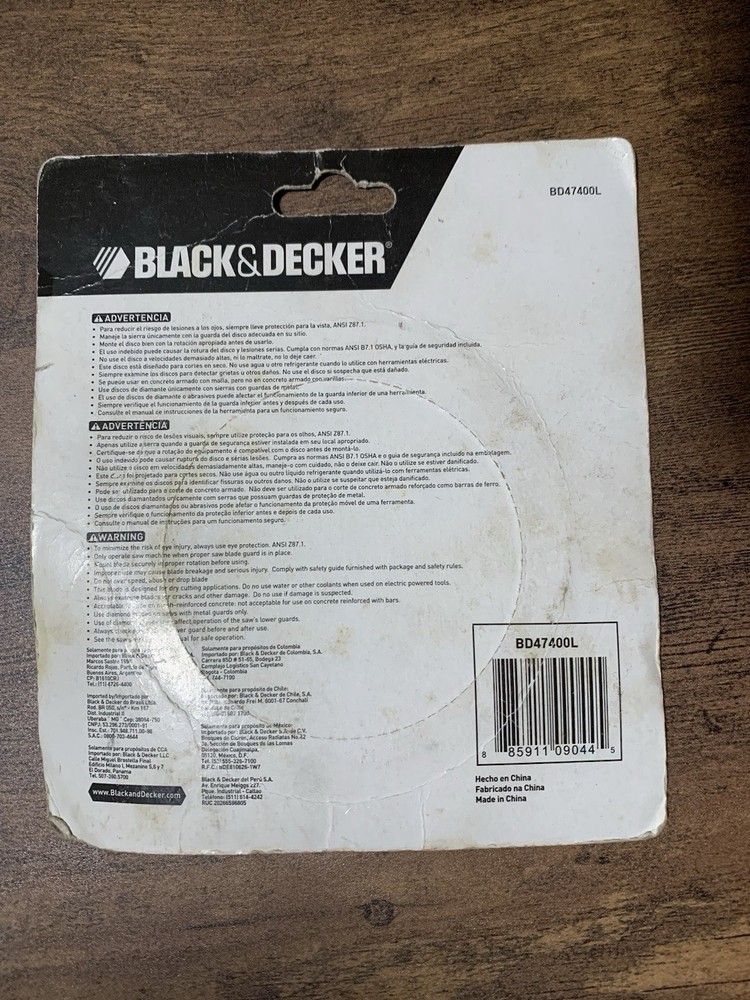 black & decker diamong blade turbo 4”