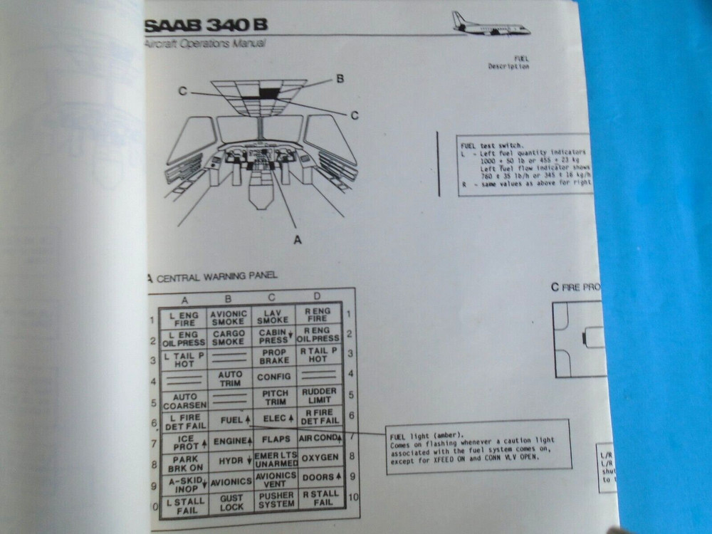 SAAB 340B Aircraft Operators manuals lot