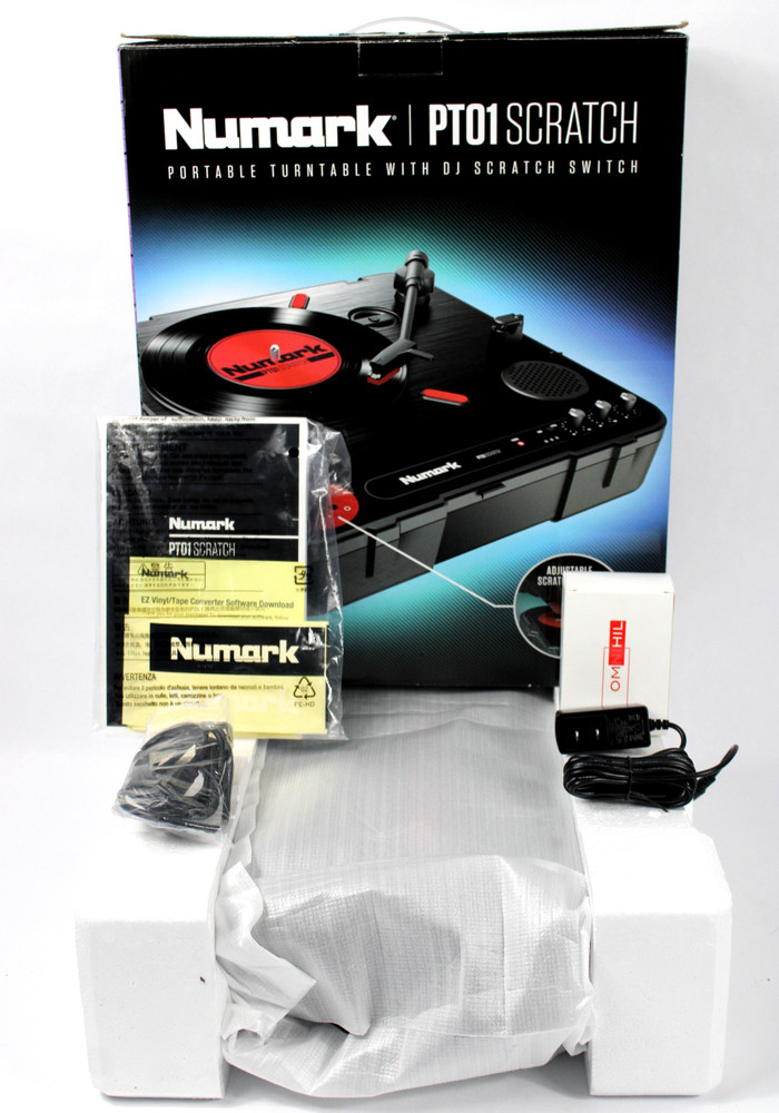 Numark PT01 Scratch Portable DJ Turntable w USB & Built in Scratch-Switch NewOB
