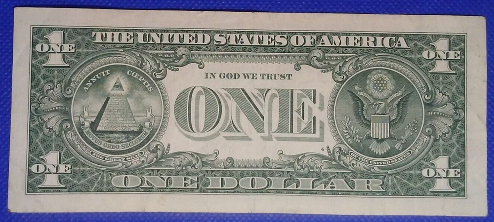 Error Note One Dollar Bill Series 2017 A Gas Pump Turn 0 Raised Stuck Digit