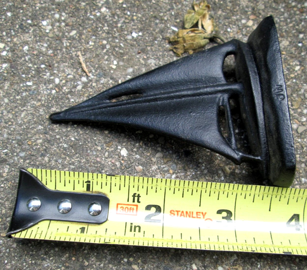 John Wright Signed Small Black Cast Iron Sailboat 3-1/2" Tall