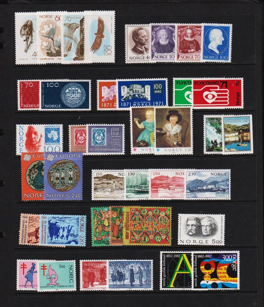 Norway - 17 mint commemorative sets, cat. $ 41.70