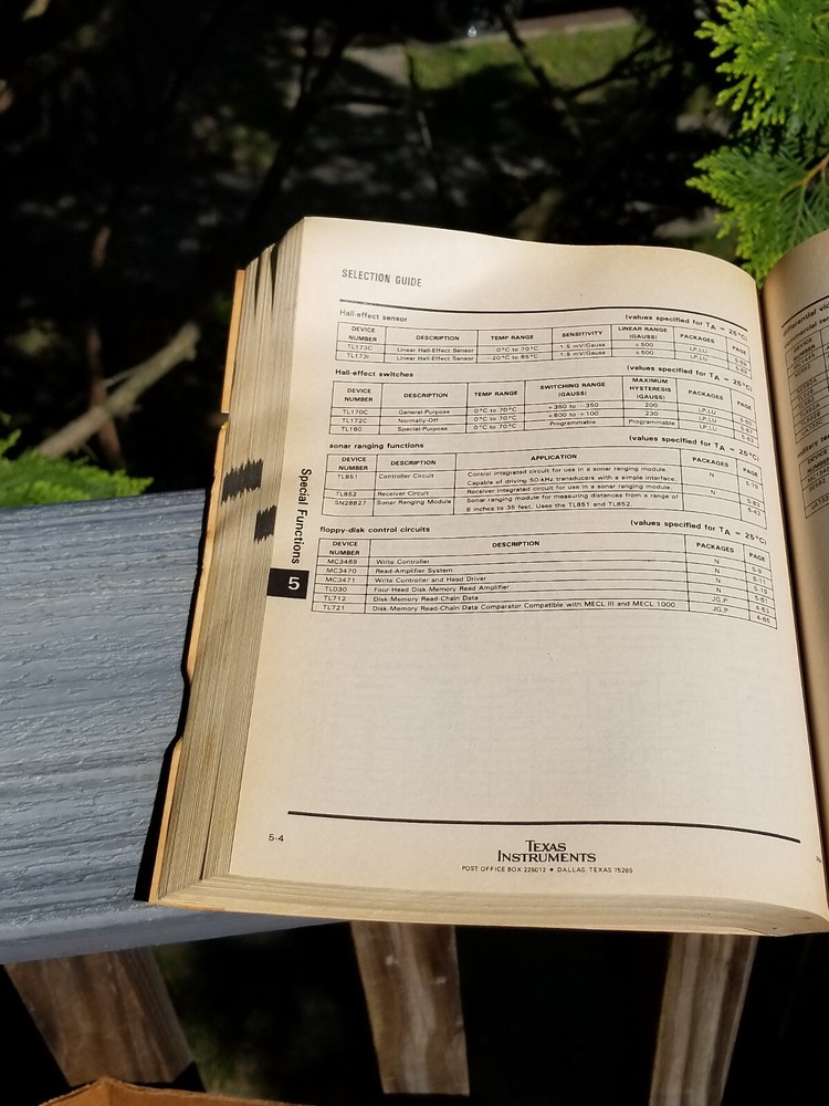 VINTAGE TEXAS INSTRUMENTS BOOK DATA ELECTRONIC MANUAL LINEAR CIRCUITS DATA 1984