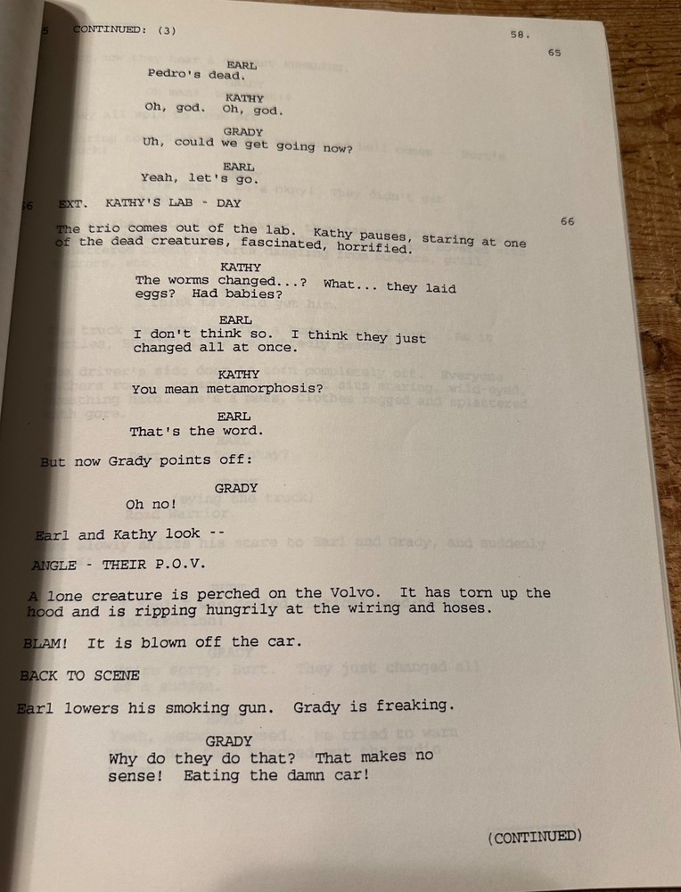 Tremors II: Aftershocks SCREENPLAY SCRIPT MICHAEL GROSS FRED WARD