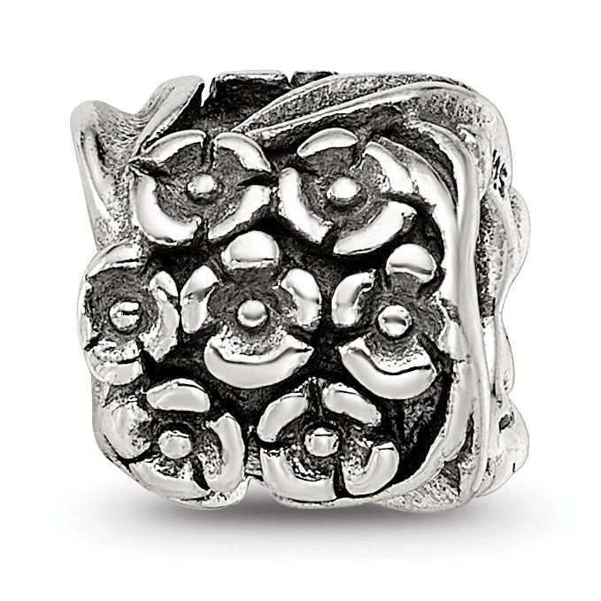 Silver Reflections Floral Bead QRS225
