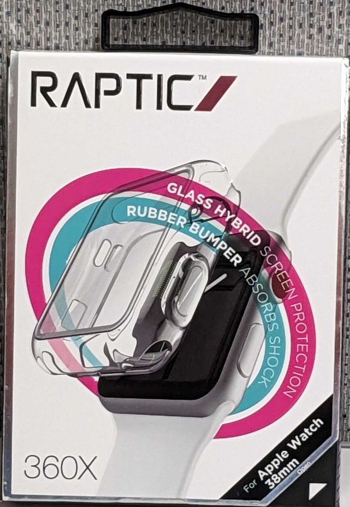 Raptic 360X Hybrid Screen Protector for Apple Watch 38mm