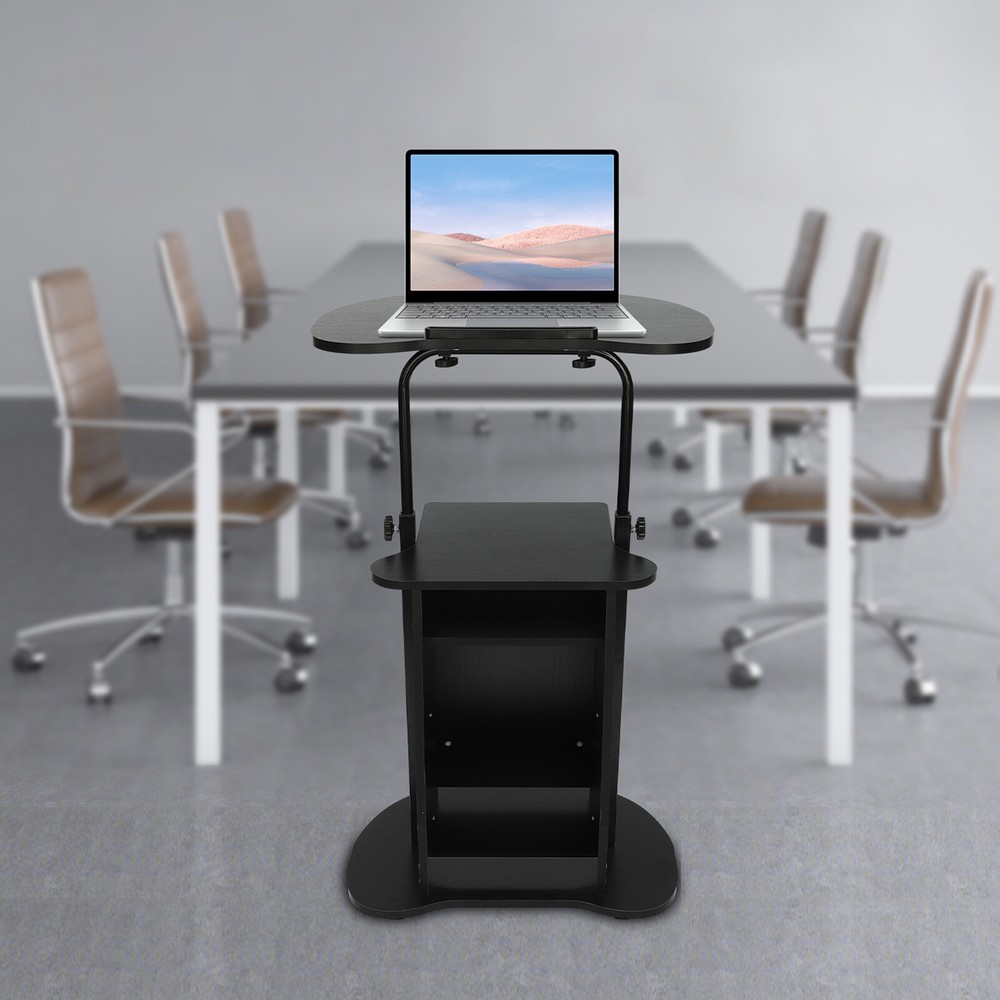 Portable Height Adjustable Presentation Stand with Rolling Wheels