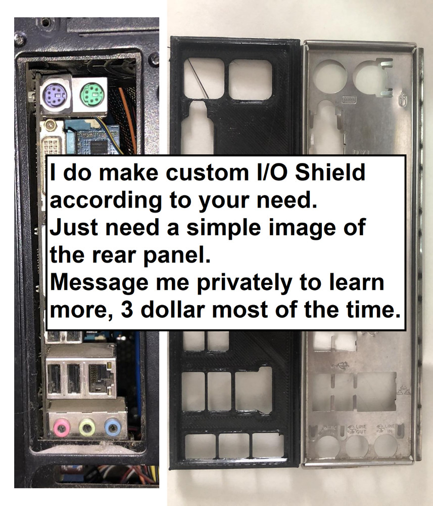 [For DELL Case] Motherboard IO Shield [Read Description Please].