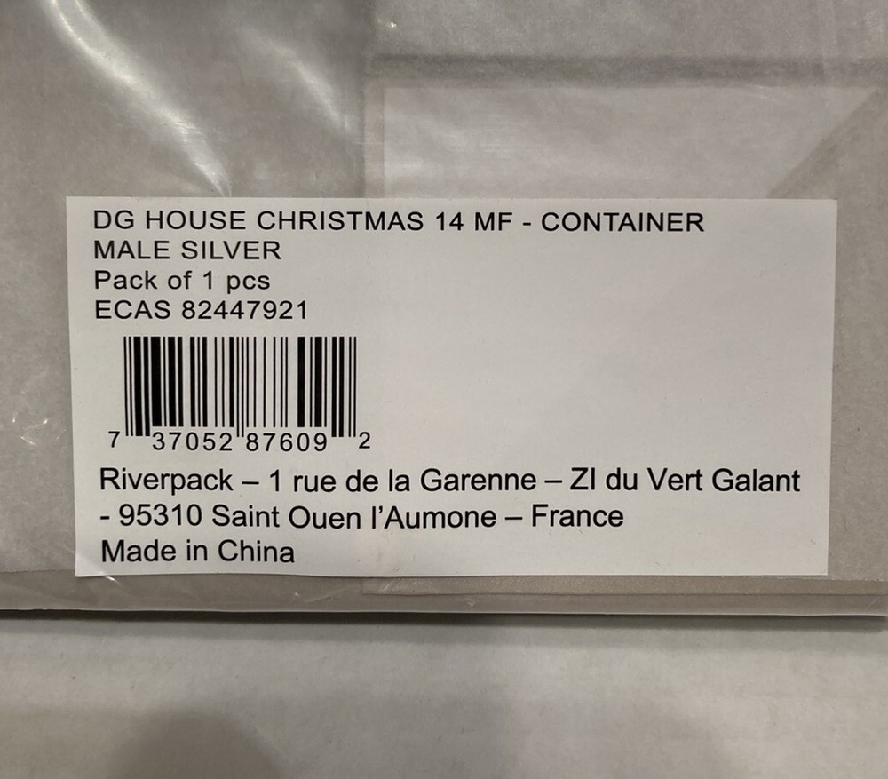 DOLCE & GABBANA Silver Gift/Storage Box Tissue Paper NEW