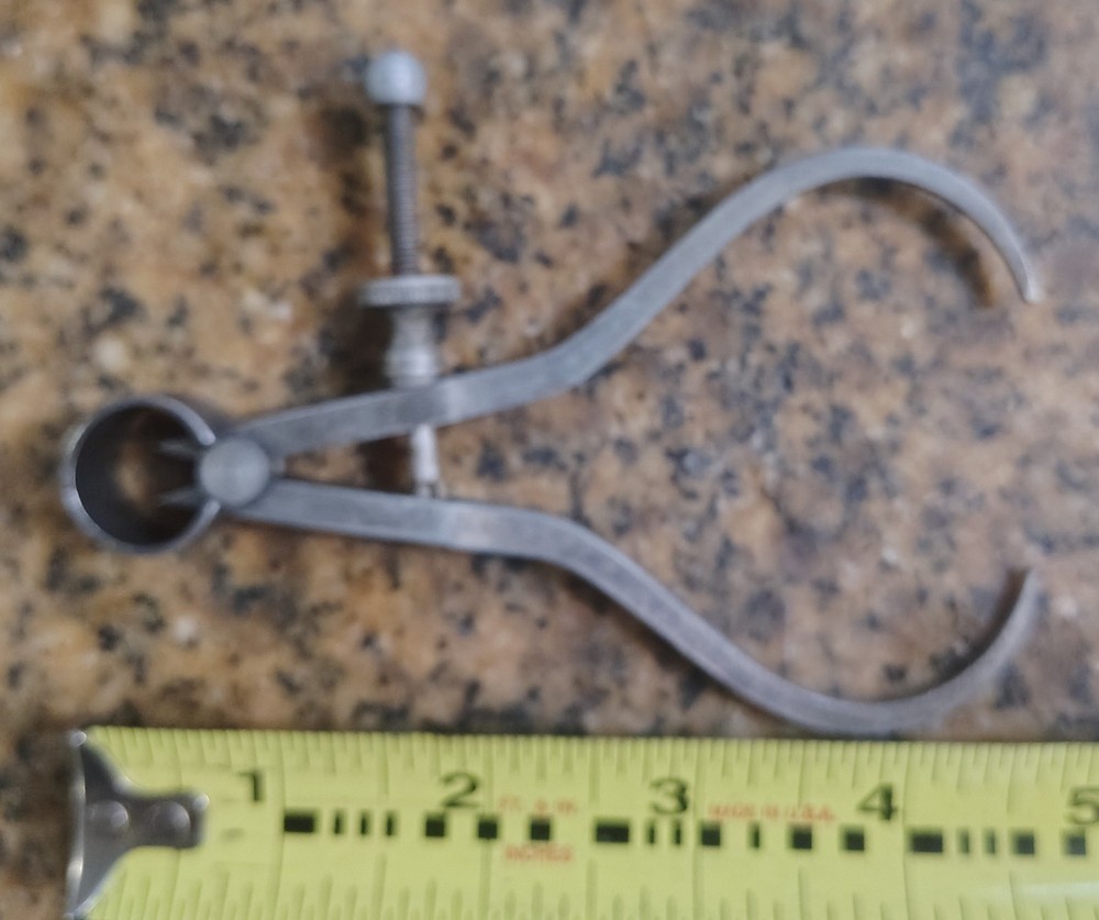 🗽 VINTAGE 3-1/2" OD CALIPER MACHINIST/TOOLMAKER , SOLID THICK LEGS, GREAT...