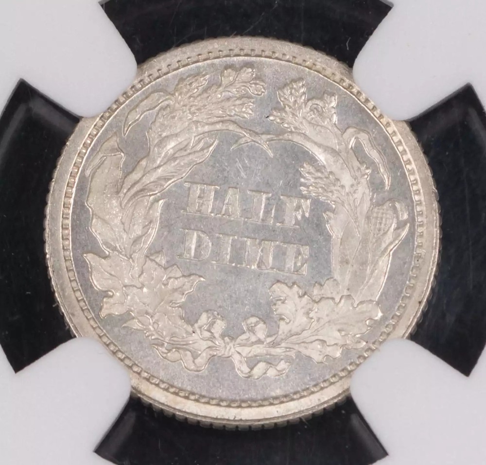 1870 Liberty Seated Half Dime NGC MS-66