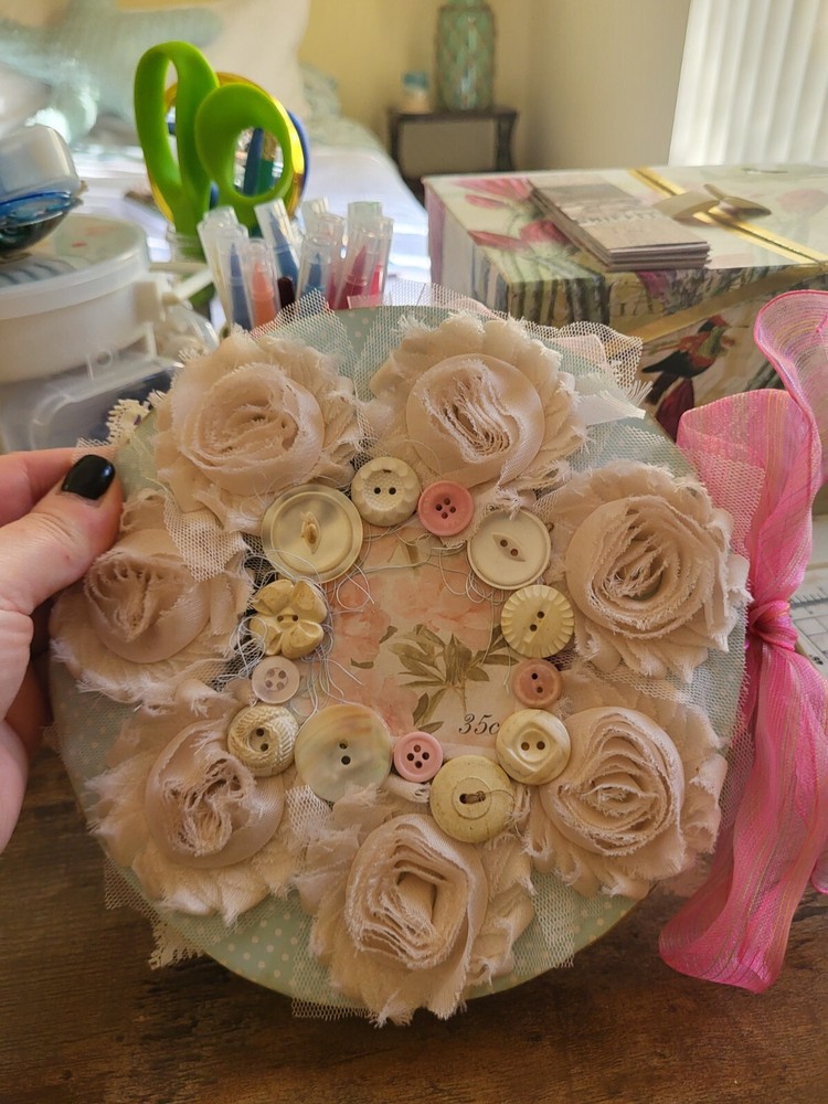 Antique Round Floral Journal