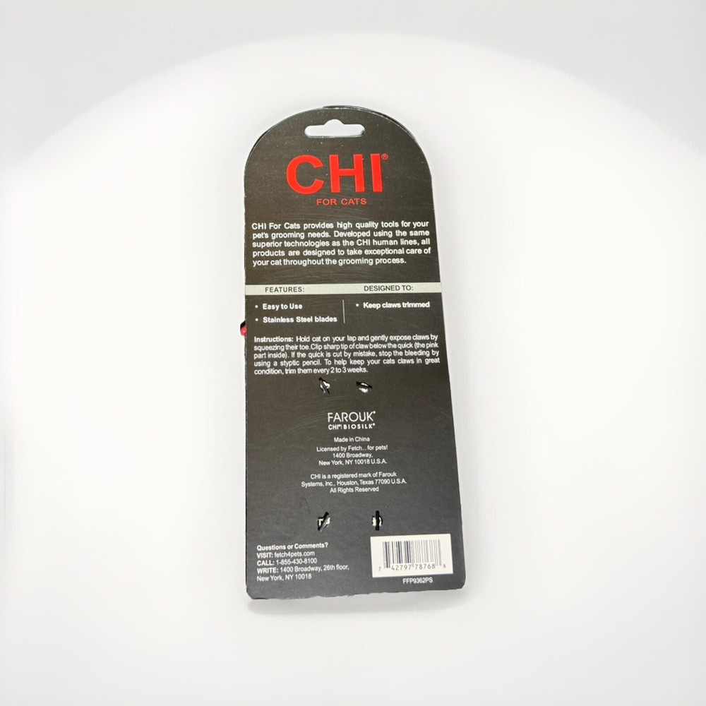 CHI for cats nail scissors, easy grip & use