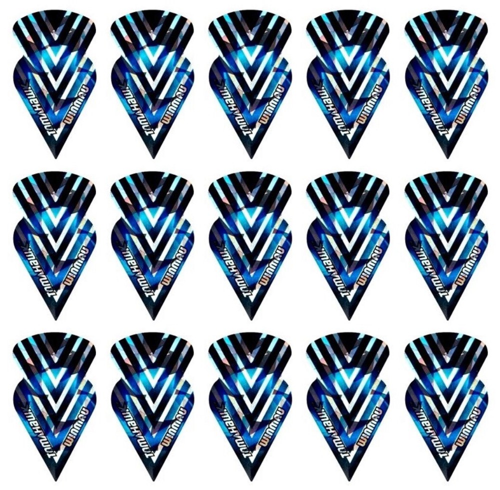 5 Sets Winmau Tomahawk Slim Dart Flights – Ships w/ Tracking - Blue Silver
