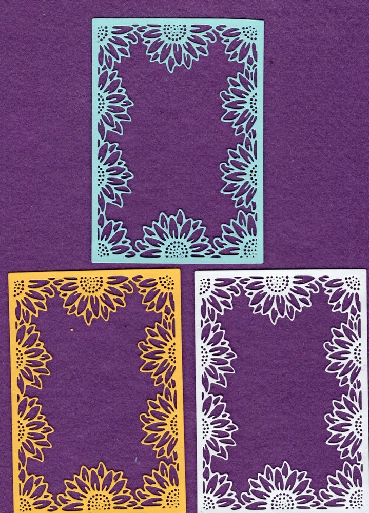 DAISY FRAME die cuts scrapbook cards
