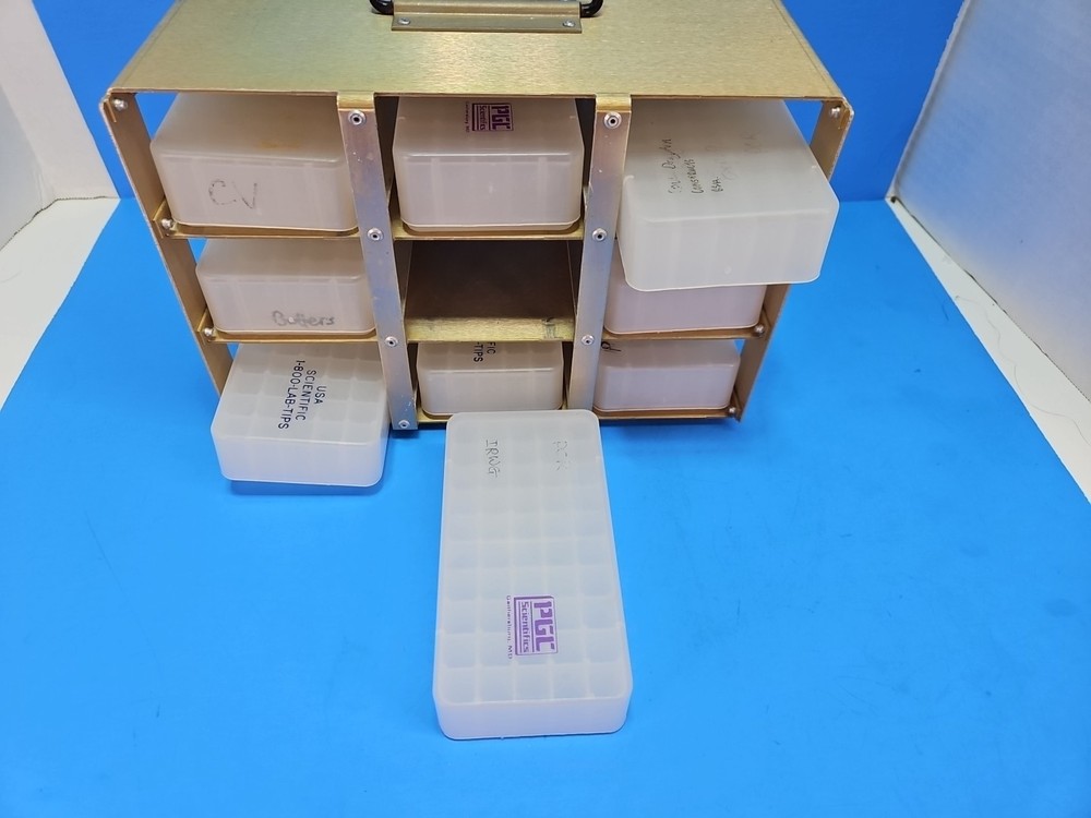 Laboratory Freezer Rack With Sample Boxes 9 Compartments
