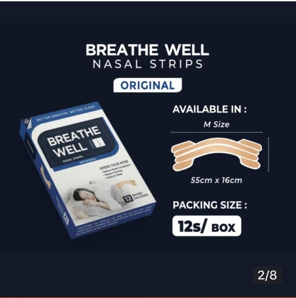 BREATHE WELL NASAL STRIPS CLEAR