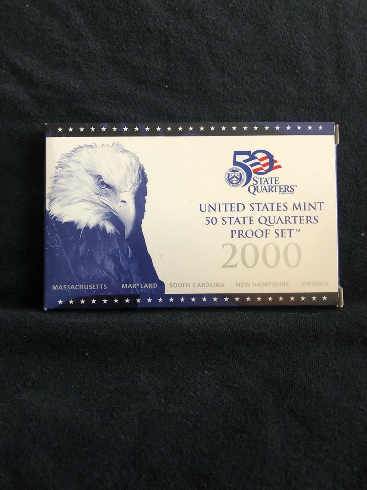 2000 US Mint 50 State Quarters PROOF Set With Box and COA