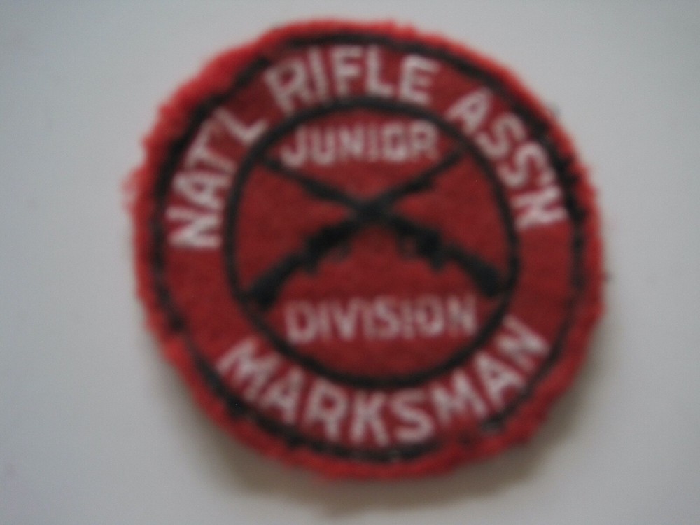 Vintage NRA Junior Division Marksman Patch Red