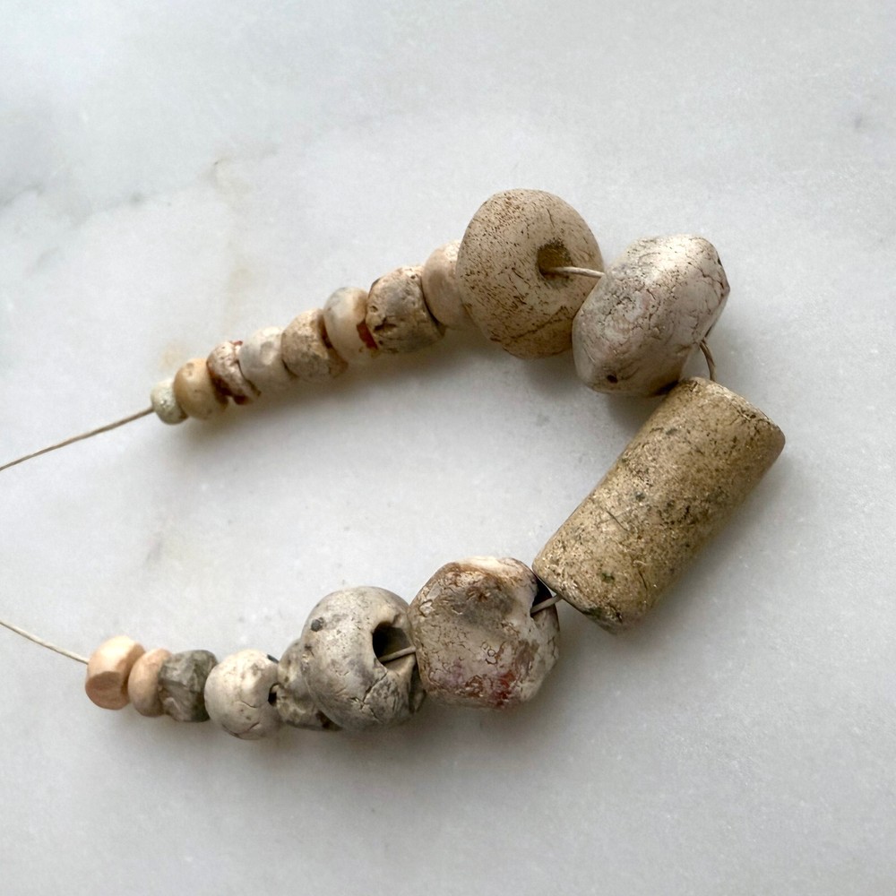 Ancient Djenne Quartz Stone Beads 18 beads