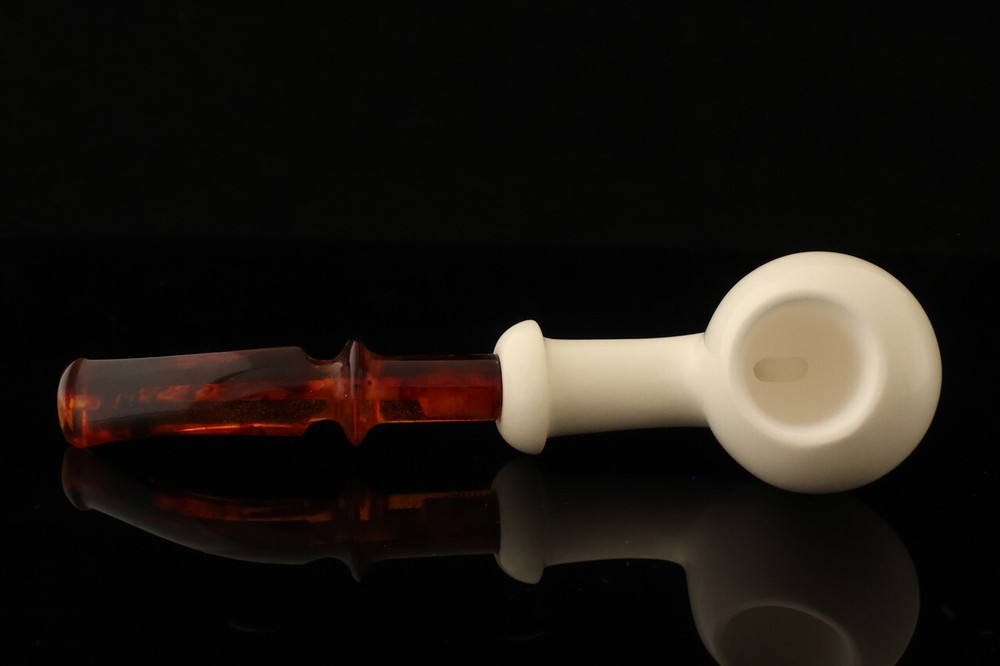 Apple Block Meerschaum Pipe with fitted case 14993