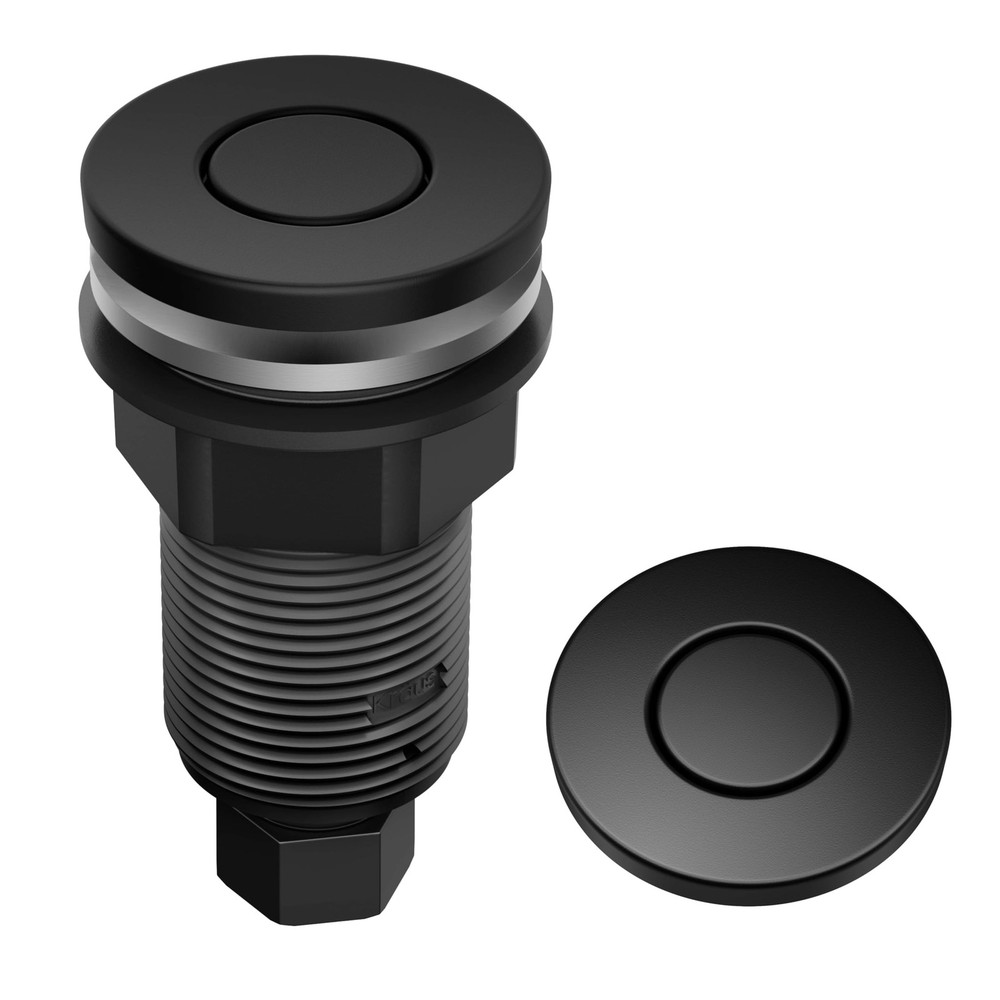 KRAUS Flat-Top Garbage Disposal Air Switch Button Matte Black KWDB-20MB