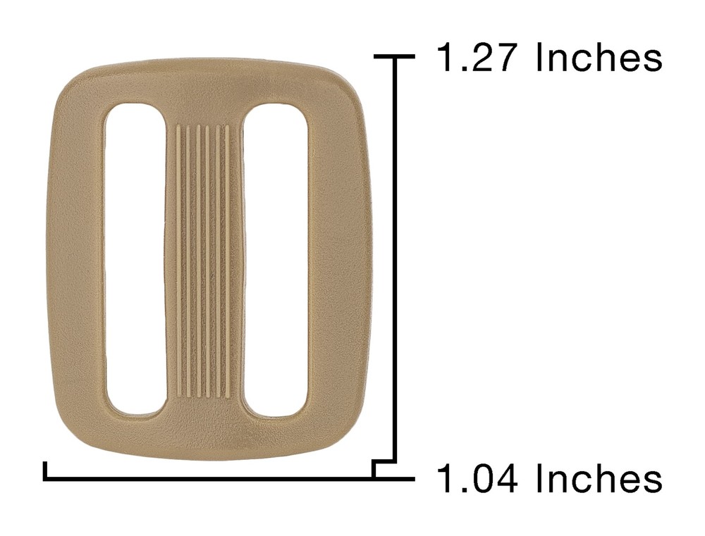 100 - 1 Inch Coyote Tan Plastic Triglide Slides