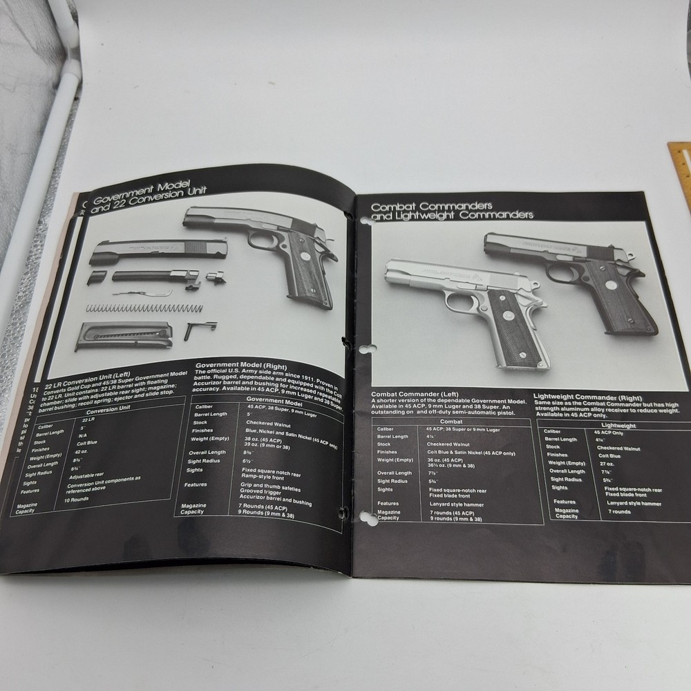 Vintage 1981 COLT FIREARMS 24 Page Catalog Dragoons Navy Python Army Diamondback