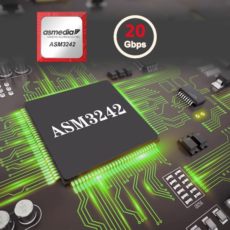 20Gbps Type-E USB 3.1 Front Panel Socket to NVME NGFF M-Key Express Card Adap...