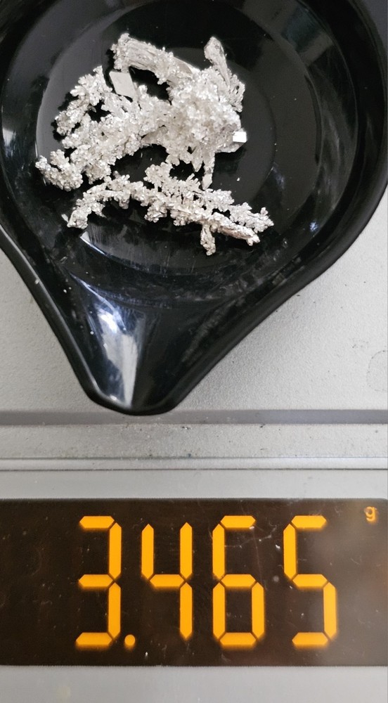 3.456g 9999 Pure Crystallized Silver Nuggets